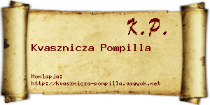 Kvasznicza Pompilla névjegykártya